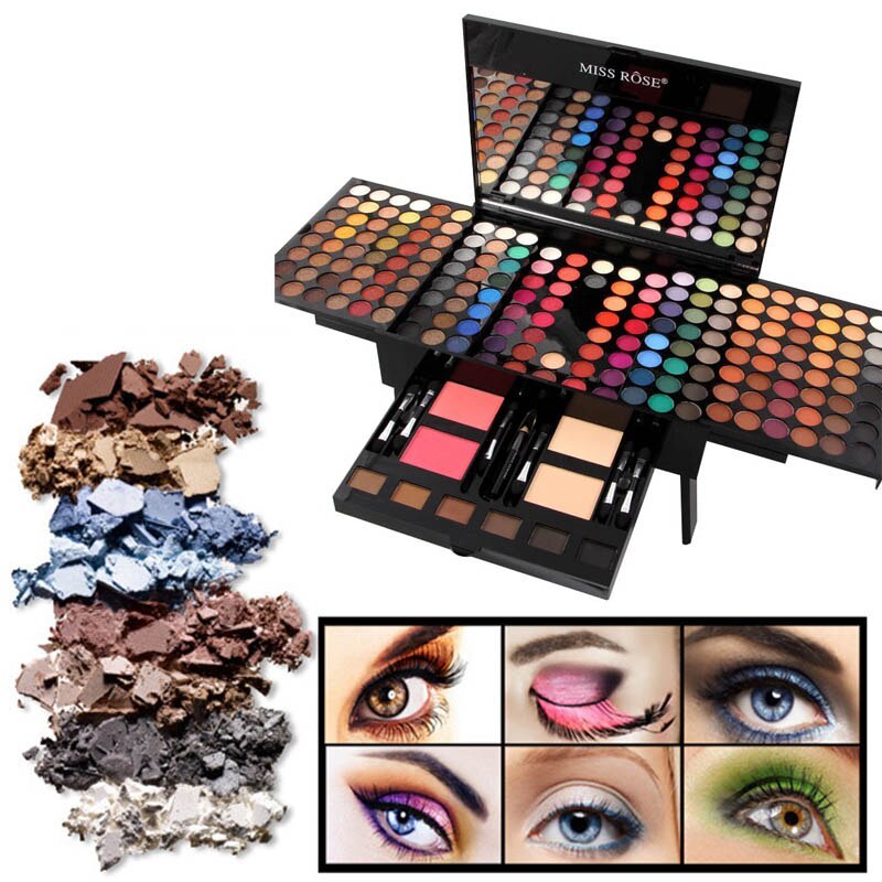 180 Colors Eyes Shadow Blush Set Makeup Palette Box