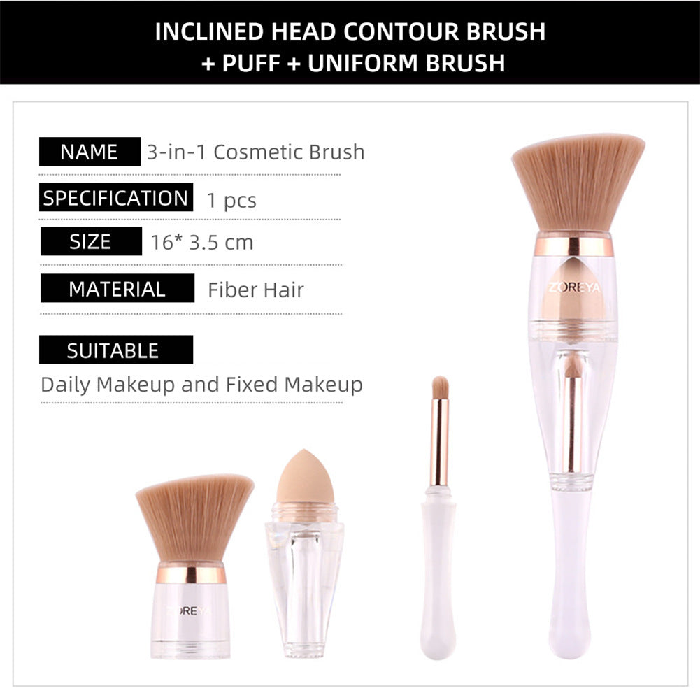 3 in 1 Makeup Brush