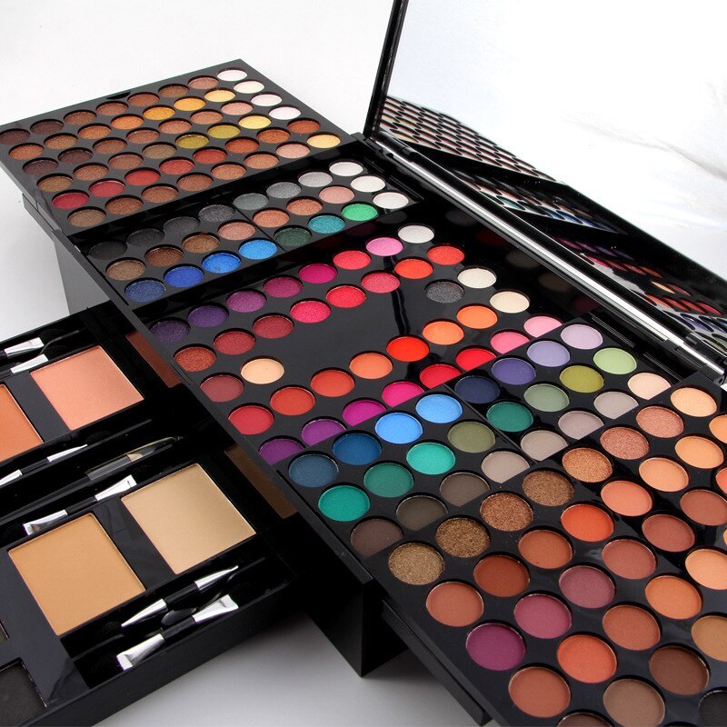 180 Colors Eyes Shadow Blush Set Makeup Palette Box