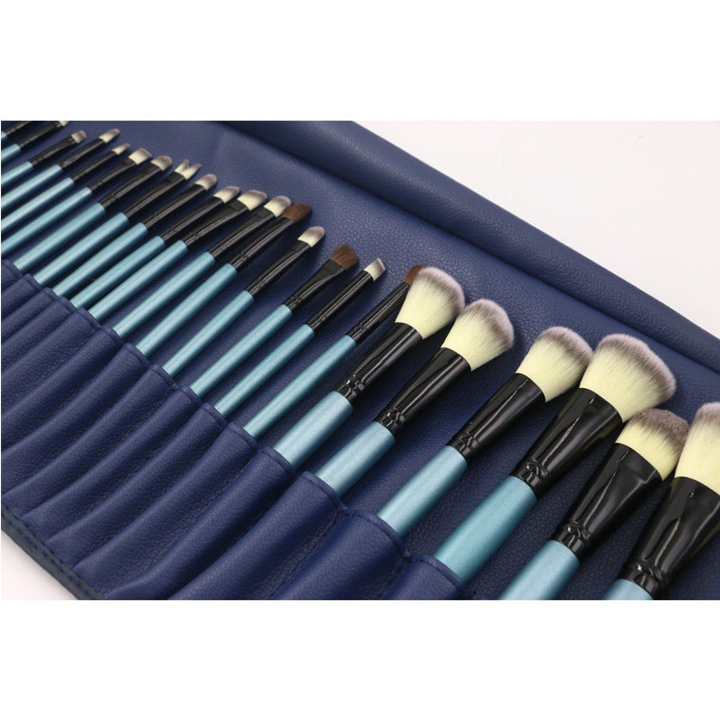 Blue Makeup Brushes Set