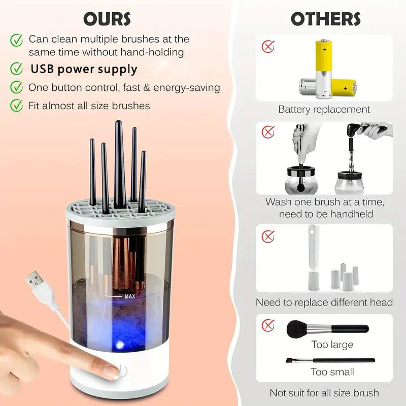 Automatic Rotating Makeup Brush Cleaner USB