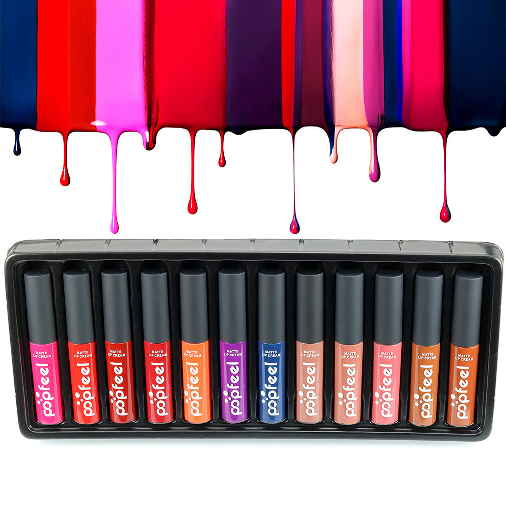 12 colors lip gloss